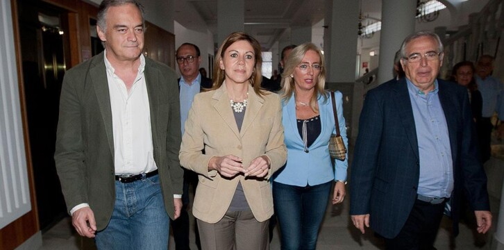 Mª Dolores de Cospedal, Esteban González Pons, Mª del Carmen Dueñas y Juan José Imbroda