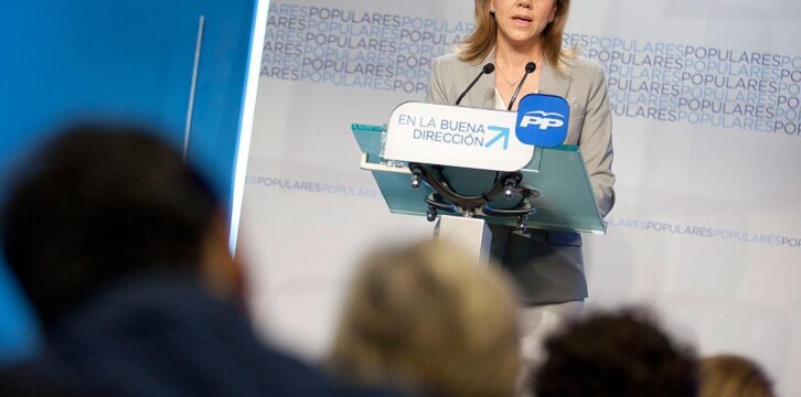 La secretaria general del PP, Mª Dolores de Cospedal