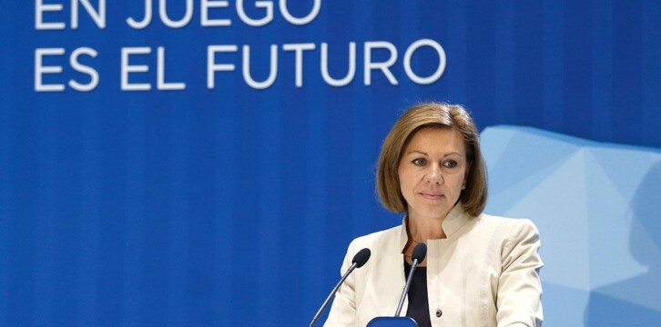 María Dolores Cospedal en un acto en Guadalajara