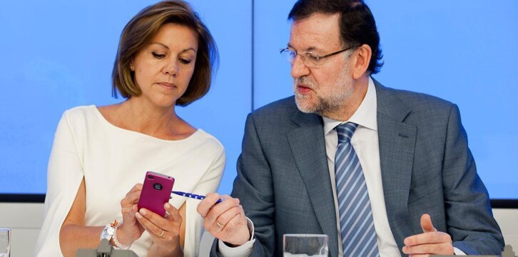 Mª Dolores de Cospedal y Mariano Rajoy en el Comité Ejecutivo Nacional