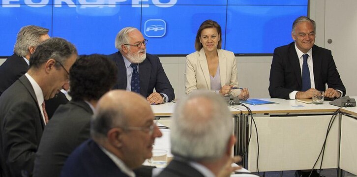 María Dolores de Cospedal preside la reunión del PPE