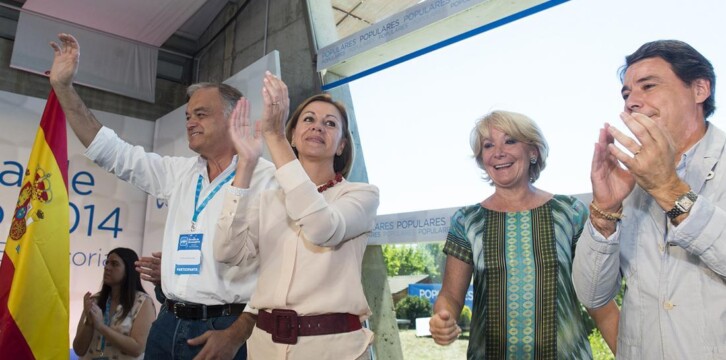 González Pons, Esperanza Aguirre, Ignacio González y María Dolores de Cospedal durante la inauguración de la Escuela de Verano del PP