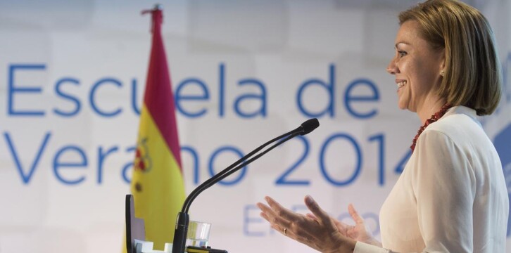María Dolores de Cospedal durante la inauguración de la Escuela de Verano del PP.