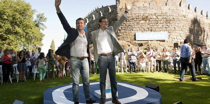 Mariano Rajoy con Alberto Núñez Feijóo
