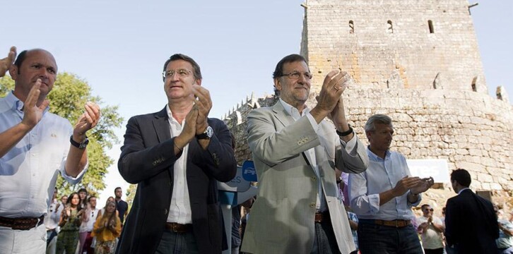 Mariano Rajoy con Alberto Núñez Feijóo