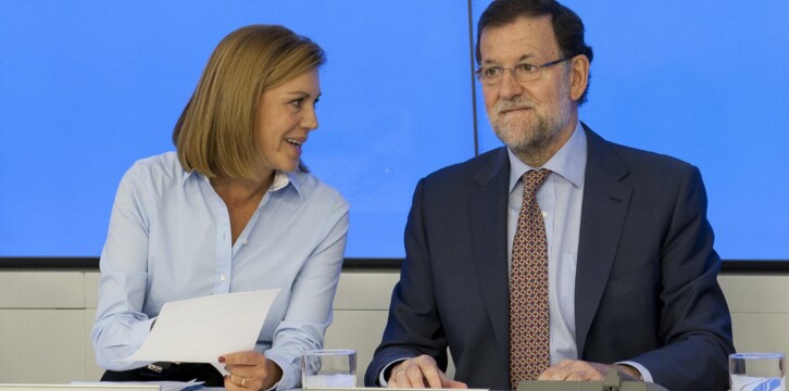 María Dolores de Cospedal con Mariano Rajoy