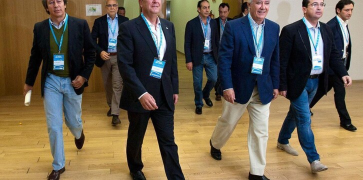 Carlos Floriano, Monago y Javier Arenas en Cáceres