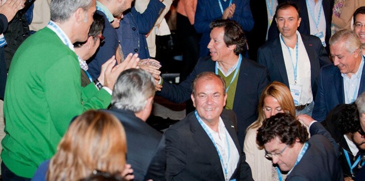 Carlos Floriano, Monago y Javier Arenas en Cáceres