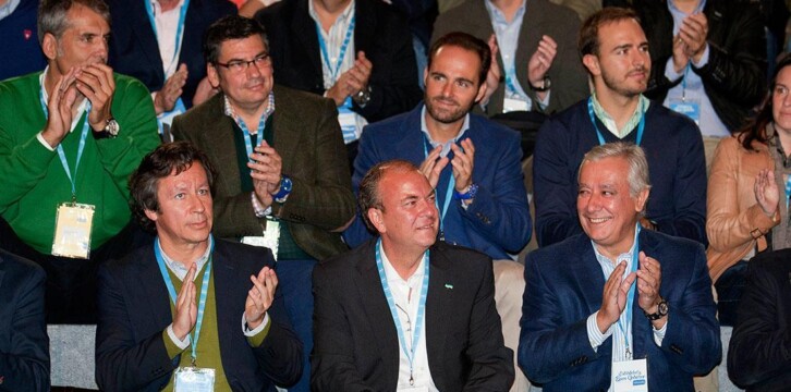 Carlos Floriano, Monago y Javier Arenas en Cáceres