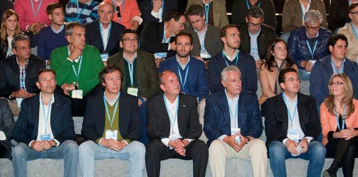 Carlos Floriano, Monago y Javier Arenas en Cáceres