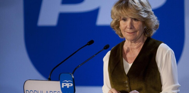 La presidenta del Partido Popular de Madrid, Esperanza Aguirre