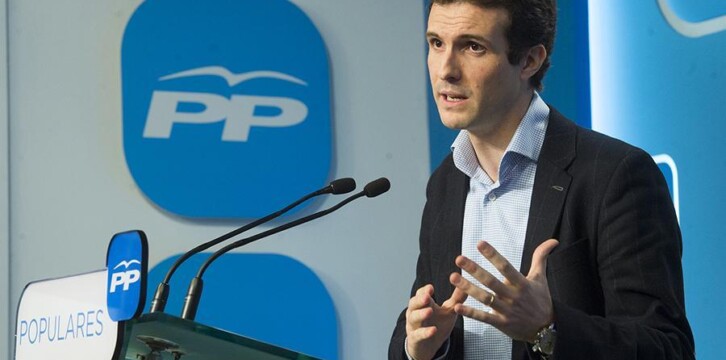 El portavoz de campaña para las elecciones municipales y autonómicas, Pablo Casado