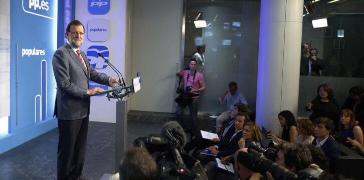 Mariano Rajoy durate la rueda de prensa