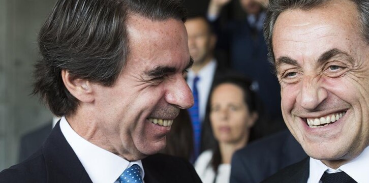 José María Aznar con Nicolas Sarkozy