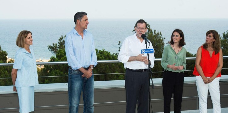 Mariano Rajoy presenta al candidato del PPC a las elecciones catalanas, Xavier Garcia Albiol