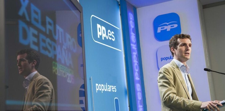 El vicesecretario de Comunicación del PP, Pablo Casado