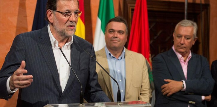 Mariano Rajoy visita el Ayuntamiento de La Palma de Condado (Huelva)