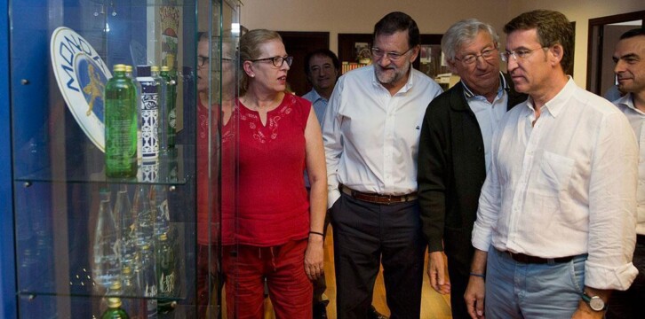Mariano Rajoy y Alberto Núñez Feijóo visitan el municipio pontevedrés de Mondariz Balneario