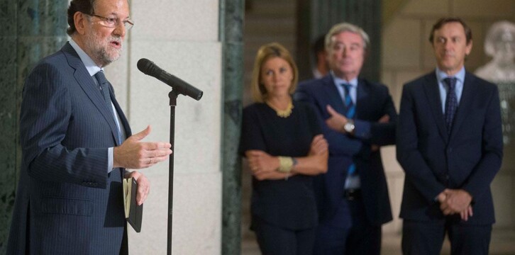 Declaraciones de Rajoy tras presidir la Plenaria del Grupo Popular del Congreso y el Senado