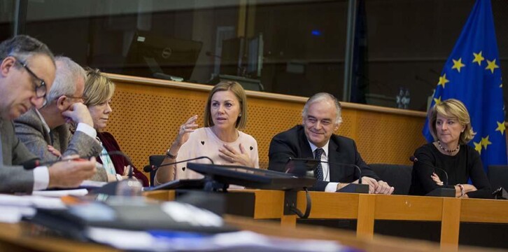 María Dolores de Cospedal se reúne con el Grupo Popular en el Parlamento Europeo