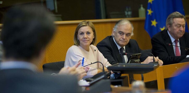 María Dolores de Cospedal se reúne con el Grupo Popular en el Parlamento Europeo