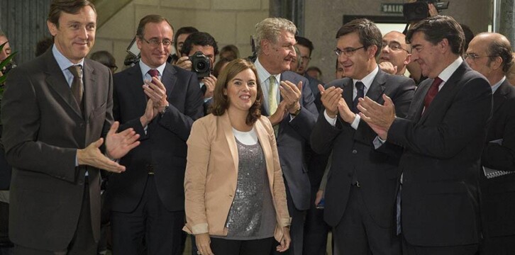 Soraya Sáenz de Santamaría en la presentación del Balance de la X Legislatura