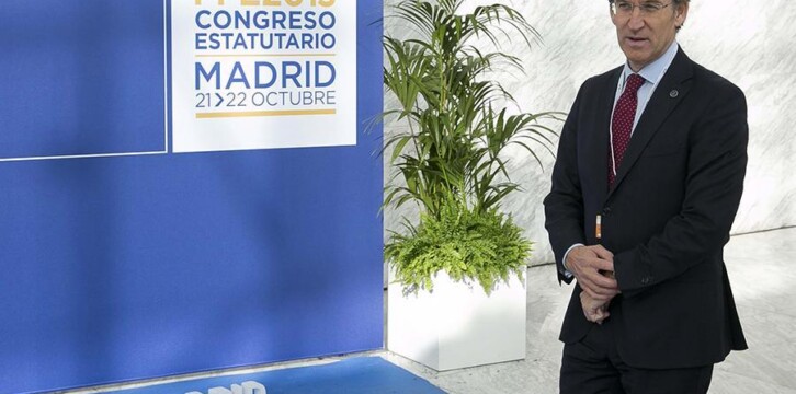 Alberto Núñez Feijóo a su llegada