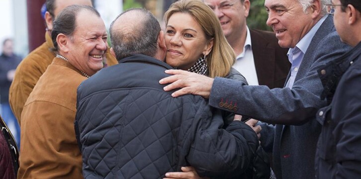 María Dolores de Cospedal con José Antonio Monago en Mérida