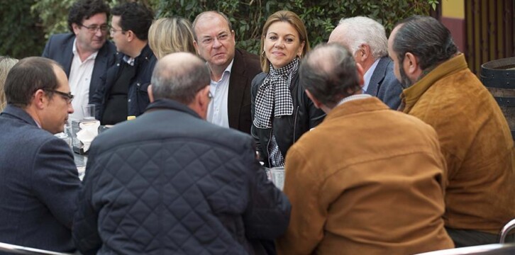 María Dolores de Cospedal con José Antonio Monago en Mérida