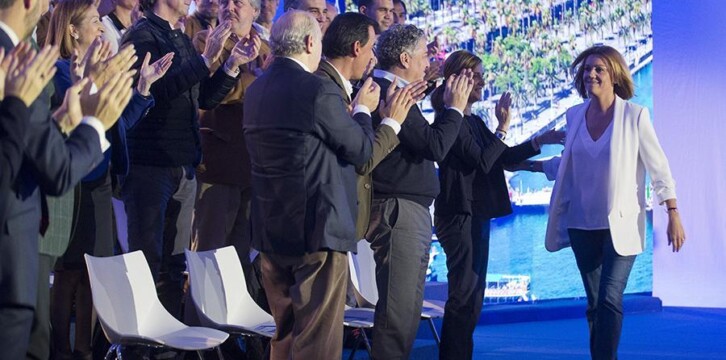 María Dolores de Cospedal en el acto de presentación de candidatos del PP a las elecciones generales