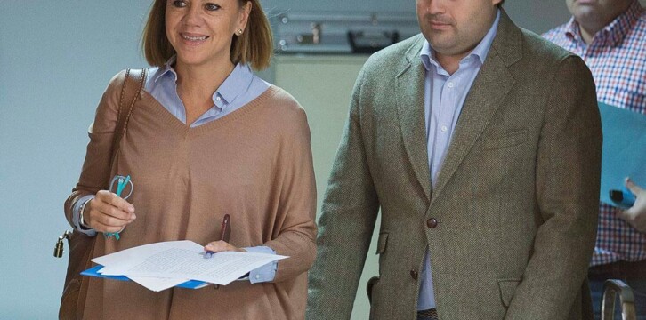 María Dolores de Cospedal durante su intervención en la Comisión de sanidad y bienestar social en Castilla-La Mancha