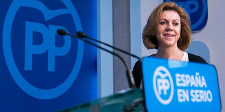La secretaria general del PP, Mª Dolores de Cospedal