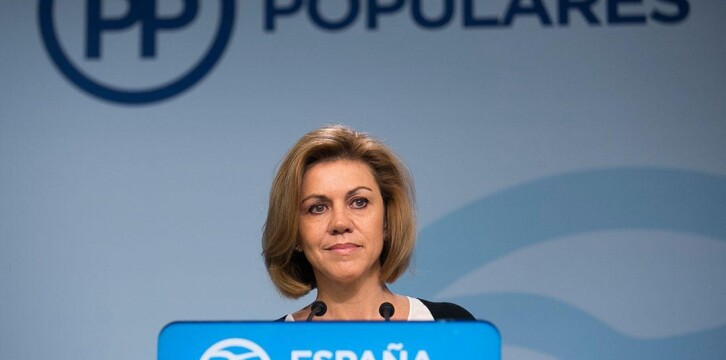La secretaria general del PP, Mª Dolores de Cospedal