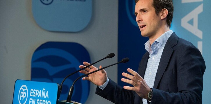Rueda de Prensa de Pablo Casado tras el Comité de Dirección del PP