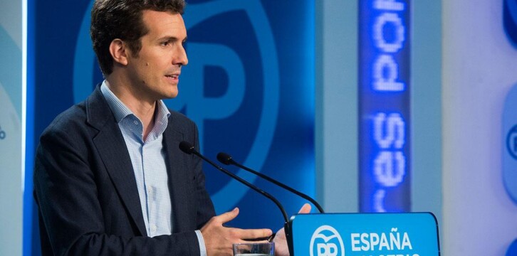 Rueda de Prensa de Pablo Casado tras el Comité de Dirección del PP