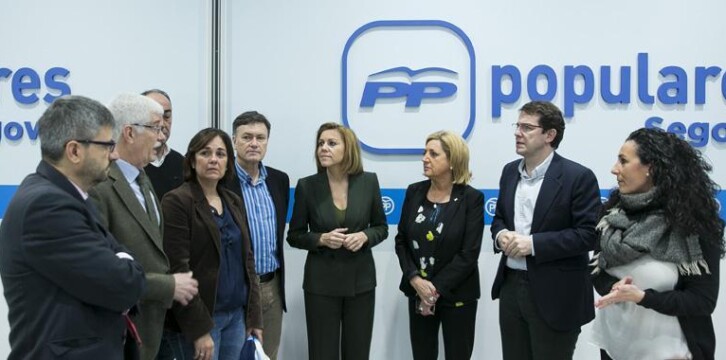 María Dolores Cospedal preside un acto con alcaldes del PP de la provincia de Segovia