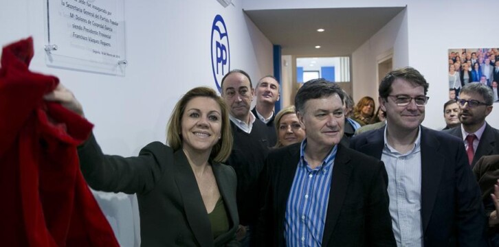 María Dolores Cospedal preside un acto con alcaldes del PP de la provincia de Segovia