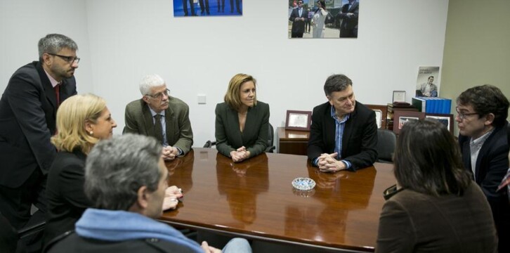 María Dolores Cospedal preside un acto con alcaldes del PP de la provincia de Segovia
