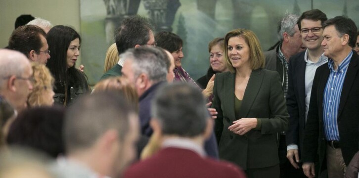 María Dolores Cospedal preside un acto con alcaldes del PP de la provincia de Segovia