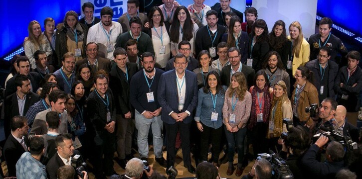 Mariano Rajoy al término de su intervención en el acto