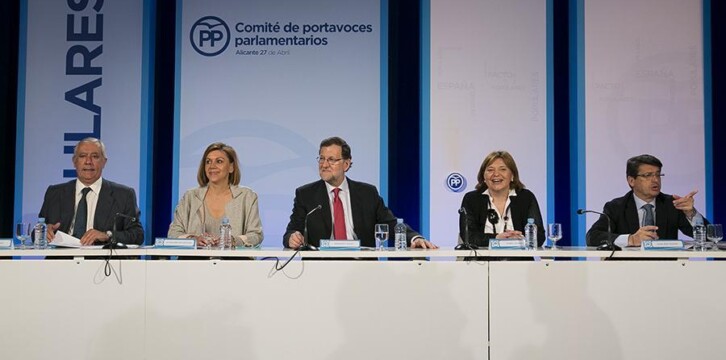 Mariano Rajoy preside el Comité de Portavoces Parlamentarios del PP