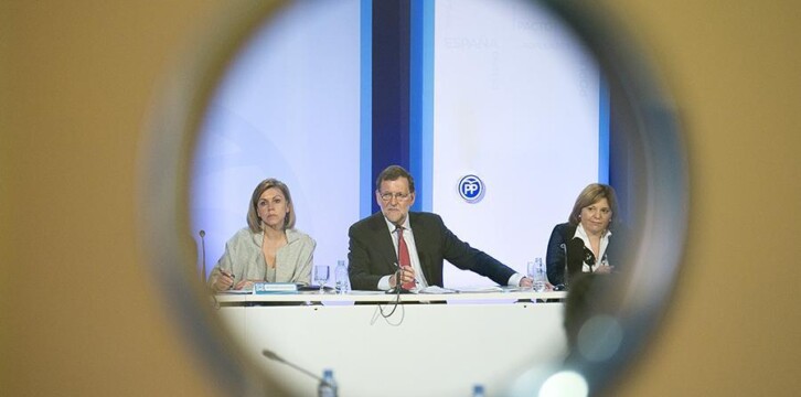 María Dolores de Cospedal, Mariano Rajoy e Isabel Bonig