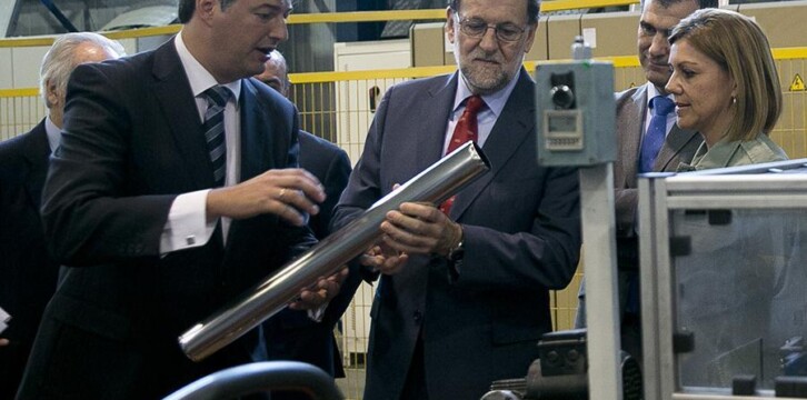 Mariano Rajoy y María Dolores de Cospedal visitan la empresa Witzenmann en Guadalajara