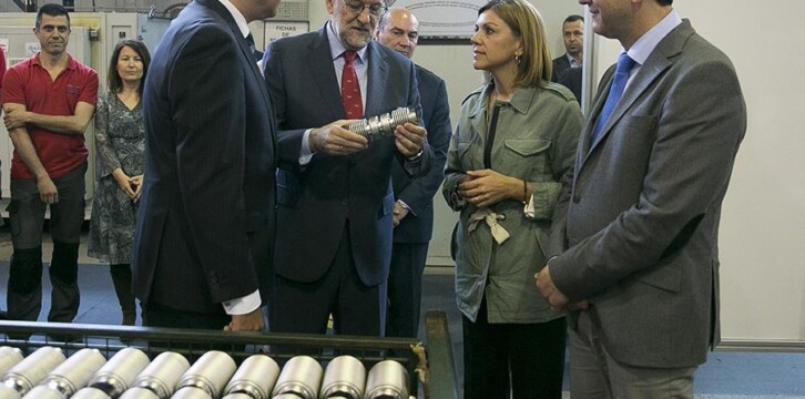 Mariano Rajoy y María Dolores de Cospedal visitan la empresa Witzenmann en Guadalajara