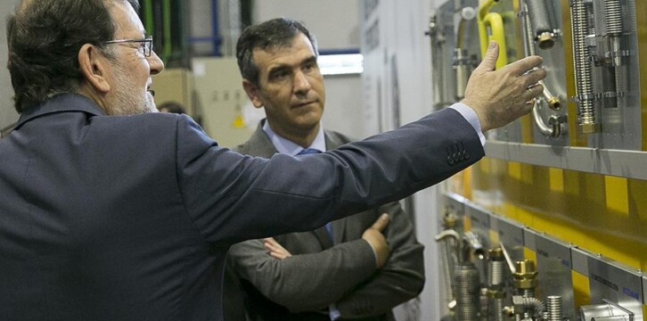 Mariano Rajoy y María Dolores de Cospedal visitan la empresa Witzenmann en Guadalajara