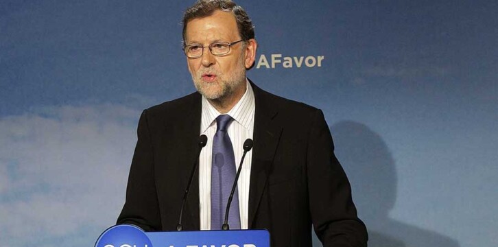 El presidente del Partido Popular, Mariano Rajoy