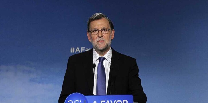 El presidente del Partido Popular, Mariano Rajoy