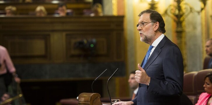Mariano Rajoy durante la sesión de investidura