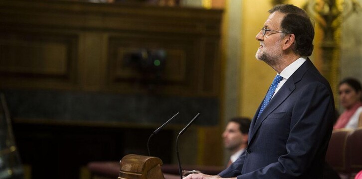 Mariano Rajoy durante la sesión de investidura
