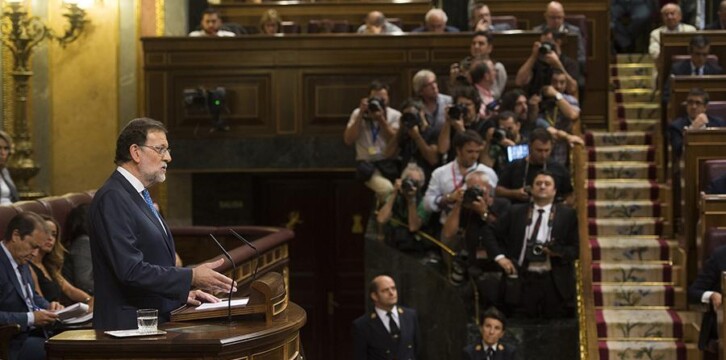 Mariano Rajoy durante la sesión de investidura